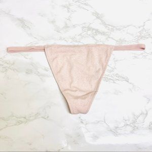 Victoria’s Secret Blush Glitter Thong String M